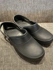 CROCS Women's Mercy Slip Resistant Work Clogs - Size 9 - Black 10876