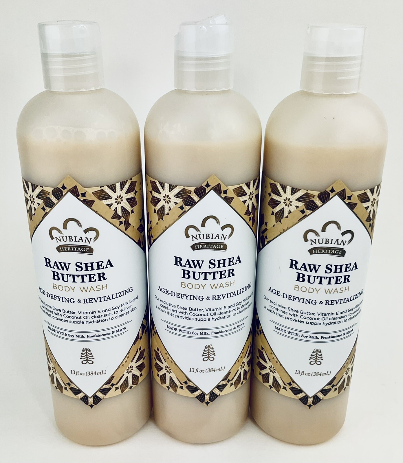 Nubian Heritage Body Wash Raw Shea Butter Body Wash 3 Pack Of13 oz