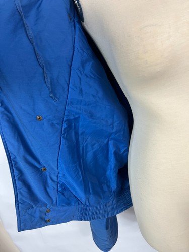 Vintage BOGNER Ski Jacket Blue Full Zip Snap Button Red Women's L Nice - Picture 10 of 14