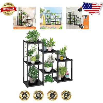 Premium Waterproof Metal Plant Stand - 39'' Tall 7-Tier Design for All Spaces