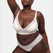 Dorina Lana White Lightly Padded All Lace Bralette SZ S