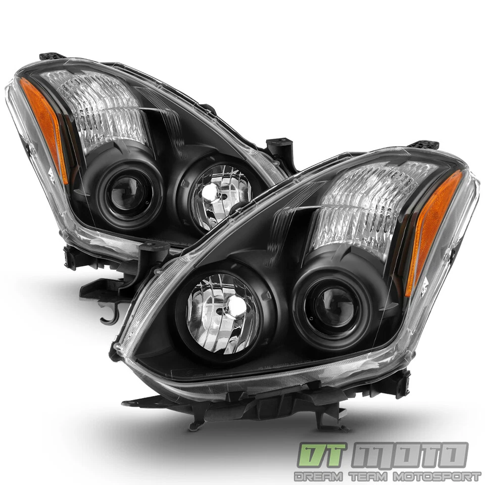 Faros delanteros negros para proyector halógeno cupé de 2 puertas Altima 2010-2013 Foto 2 de 4