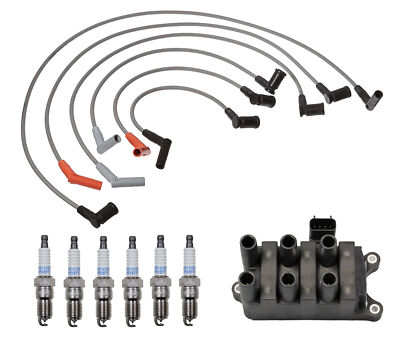 Denso Ignition Coil Wire Set 6 Platinum TT Spark Plug Kit For Ford Mazda 3.0L V6