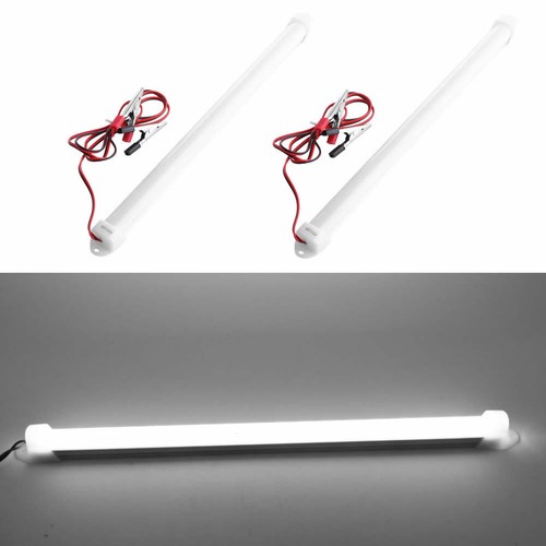 2X Car 12V LED SMD Interior Light Bar Tube Strip Lamp Van Boat Motorhome Caravan