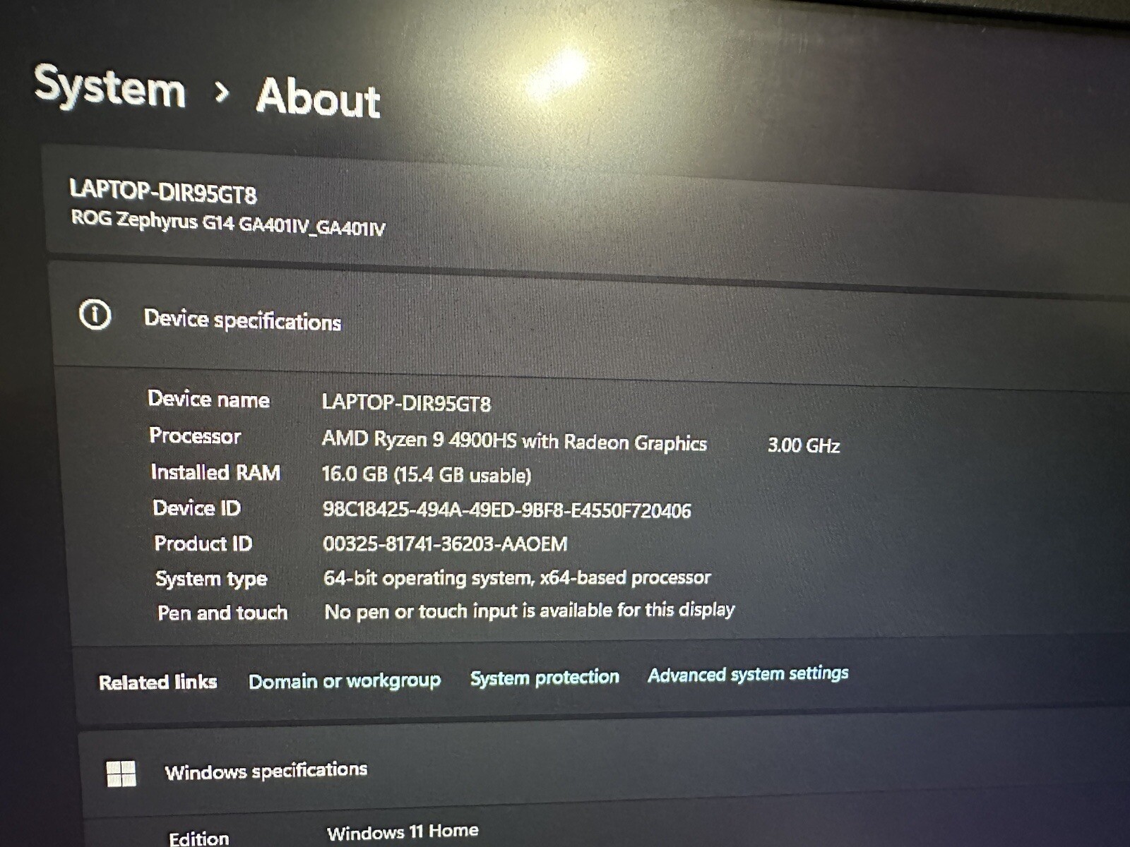 ASUS ROG Zephyrus G14 GA401I With Docking Station And New Elite 2