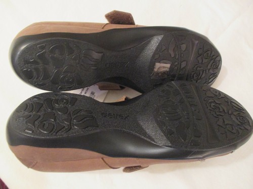 Zapatos Mocasines Aetrex Corinne Para Mujer Cuero Marrón Monje Correa Talla 10.5 B Nuevos EF858 - Imagen 9 de 9