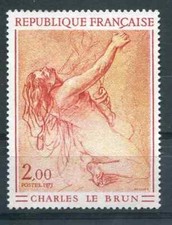 TIMBRE FRANCE 1973 N° 1742 ** TABLEAU CHARLES LE BRUN (pa)
