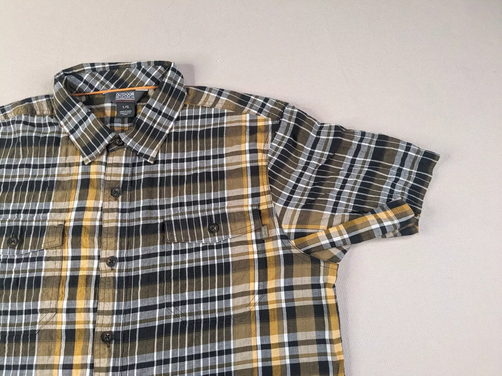 outdoor-research lager plaid button up shirt