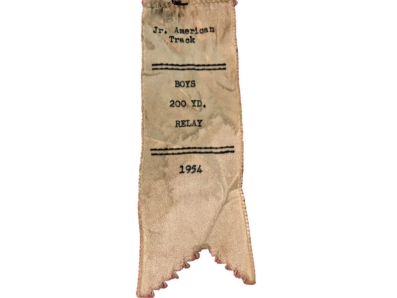 JUNIOR AMERICAN TRACK  BOYS 200 YARD RELAY 1954 RIBBON