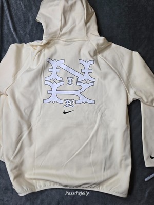 Nike Baseball Hoodie Mens Extra Large White Spellout Therma-Fit Pullover FZ1137
