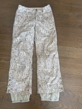 Women's BURTON DryRide Ski Snowboard Pants-Number, Symbol Pattern-Brown-XS