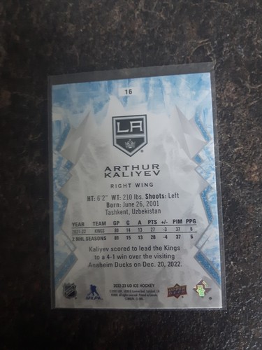 2022-23 Upper Deck Green Ice Arthur Kaliyev Card# 16 - Picture 2 of 2