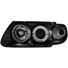 2 x Scheinwerfer LED Angel Eyes black / schwarz für Citroën Saxo S0 S1 1.0 X