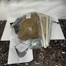 Hammock Chair Swing Hanging Rope Seat Net Chair Portable Indoor Outdoor Brown