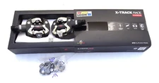 LOOK X-TRACK RACE CARBON Pedals - Dual Sided Clipless, Chromoly, 9/16", Black