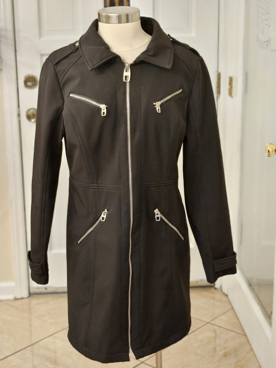 Miss Sixty ミリタリージャケット MISS SIXTY M60 FULL ZIP MOTO LONG JACKET BLACK BACK ZIP SIZE LARGE