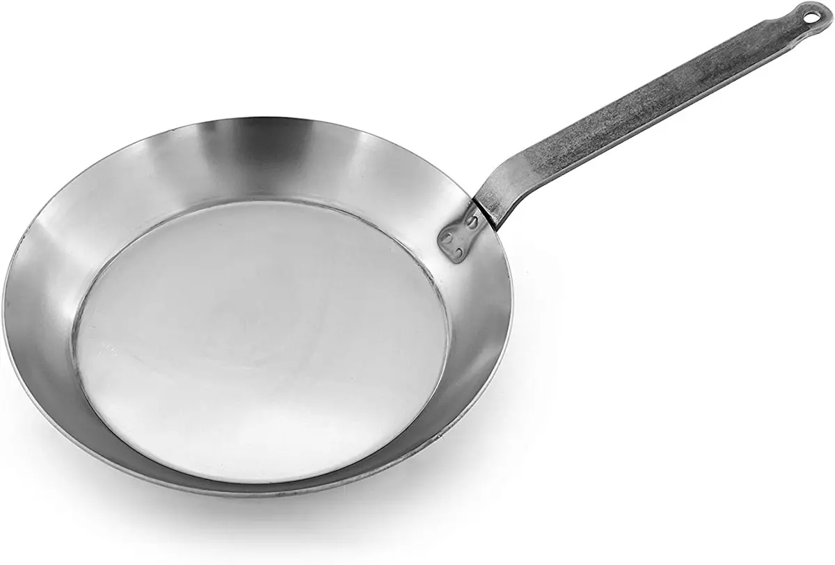 Matfer Black Steel Fry Pan 8-5/8 inch, Silver