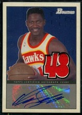 2009 BOWMAN 1948 LOCKER ROOM DOMINIQUE WILKINS #LRCAR-DWI HAWKS AUTO /41 BJA1