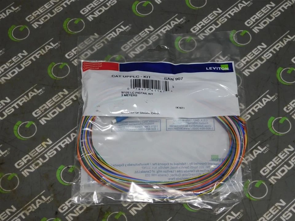 NEW Leviton UPPLC-KIT Economy 12-Fiber Pigtail Kit 1 Mode UPC Polish OS2 LC 3 m - Image 2 of 4
