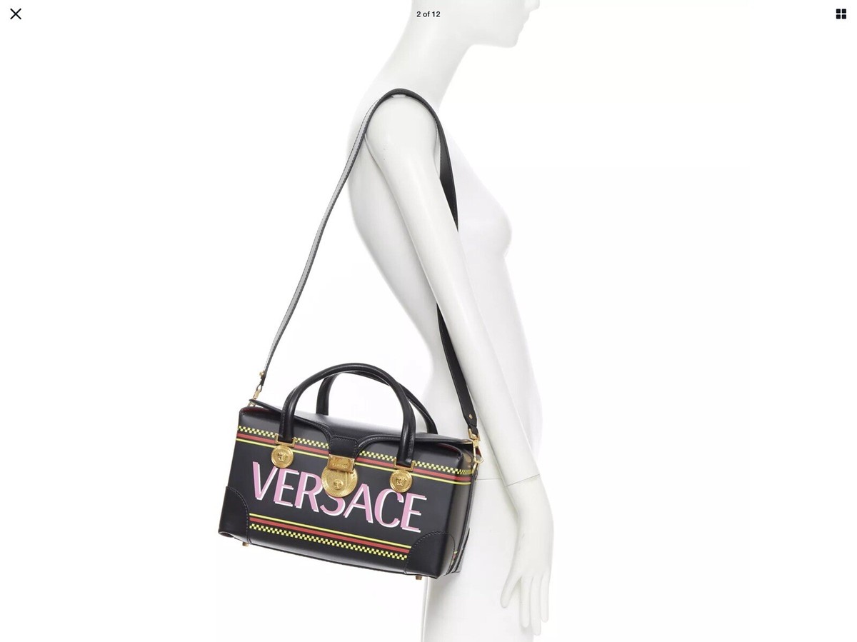 new VERSACE Vitello 90's Vintage Logo Medusa coin top handle new VERSACE Vitello 90's Vintage Logo Medusa coin top handle