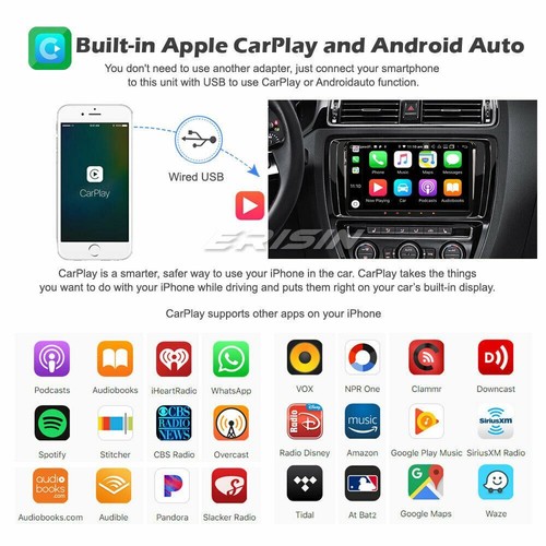 Android 12 Autoradio For VW Seat Golf 5 6 Skoda Altea Fabia DAB+ CarPlay 9" 8791 - Imagen 2 de 12