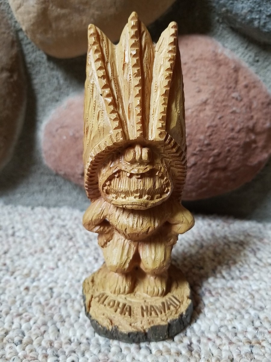 Vintage Aloha Hawaii Deity Statue Chiefly Co 6