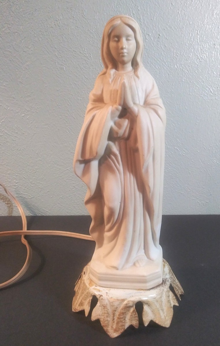 【専用】For Mary Balbuena様 VTG Praying Virgin Mary Madonna Night Light Porcelain On Metal