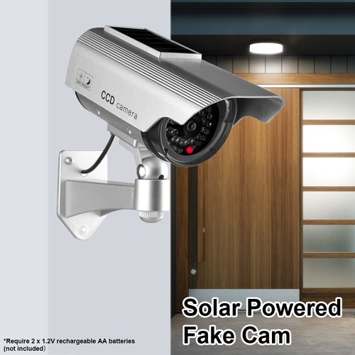 2X Outdoor Street Waterproof Solar Security Fake Camera Flashing LED Light IP65 - Picture 3 of 13