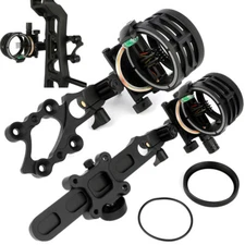 Compound Bow Sight 5 Pin Micro Adjustable 4X 6X 8X Lens Archery Hunting RH LH