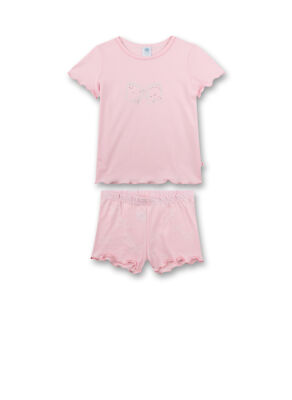 Sanetta Mädchen Schlafanzug kurz Bio Baumwolle Rosa Schleife 92 104 116 128 NEU