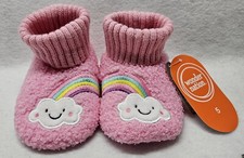 Wonder Nation Baby Girls Rainbow Bootie Slippers Size 5 12-18 Months /New