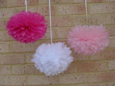 12x mix tissue paper pom poms birthday wedding party baby shower home decoration