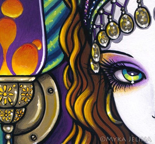 Lumina Hand Signed Gypsy Seer Celestial Myka Jelina 13x19 inch Print Signed - Picture 3 of 7