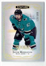 2019-20 STATURE JACOB MIDDLETON ROOKIE 119/399 SAN JOSE SHARKS #143