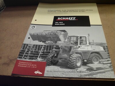 SCHAEFF / TEREX  RADLADER SKL 853  4 SEITEN PROSPEKT/BROSCHÜRE