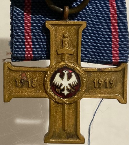 POLAND WIELKOPOLSKI UPRISING MILITARY CROSS 1918-1919 POLONIA CROCE MILITARE - Imagen 7 de 8
