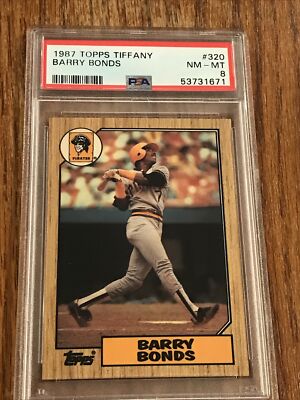 1987 Barry Bonds #320 TOPPS TIFFANY ROOKIE Card RC Graded