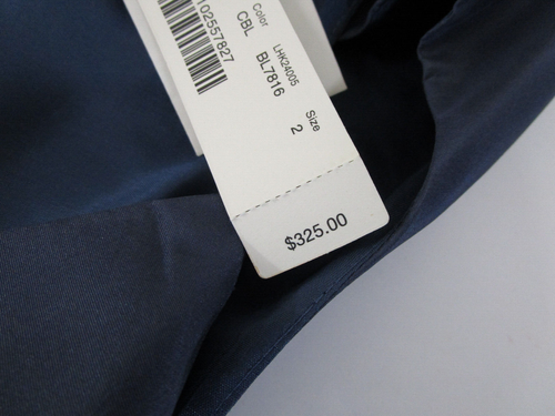 J. Crew Collection Damen einfarbig blau Seide A-Linie Passform Flare Kleid Größe 2 neu mit Etikett $ 325 - Bild 16 von 18