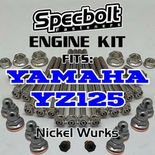 YZ125 Engine Rebuild Bolt Kit for Yamaha YZ 125 Specbolt Nickel Wurks Ti Look