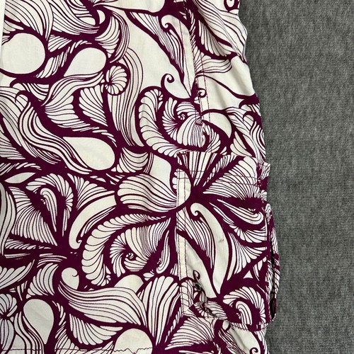 Title Nine Swim Skort Size 6 White Purple Drawstring Lined - Picture 2 of 10