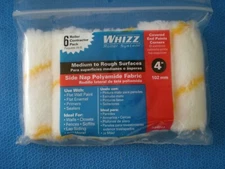 WHIZZ 4-Inch striped woven Mini Roller,Contractor Series 6-Pack (94014)