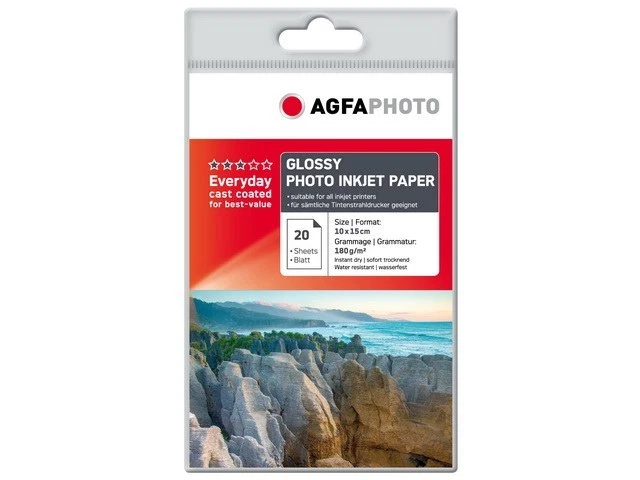 Agfa Photo Photo Paper 10x15 cm A6 100 Sheets 180g Glossy Paper AP18020A6 - Image 2 of 4