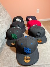(7) Washington Nationals New Era Hat Cap 7 1/4 Fitted Black Green Blue 59Fifty