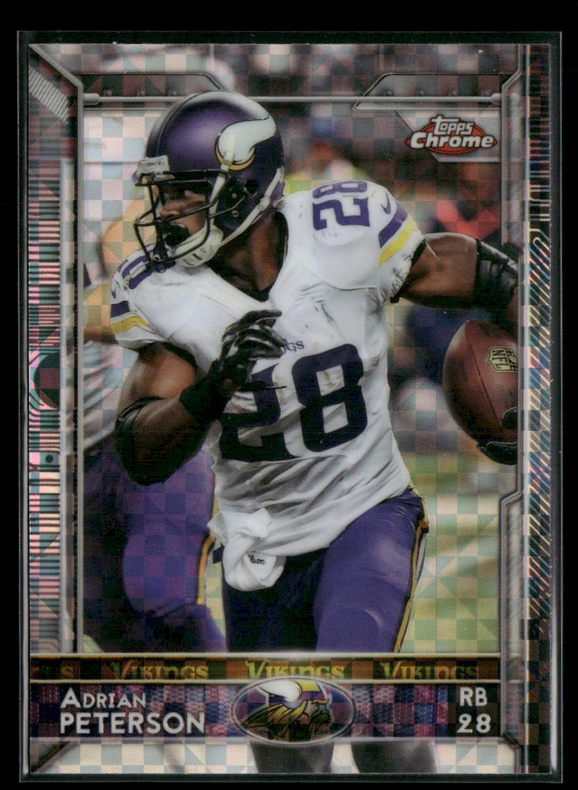2015 Topps Chrome #24 Adrian Peterson Pulsar Refractor Minnesota Vikings