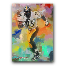 Greg Lloyd #6 Art Card Limited 28/50 Edward Vela Signed (Pittsburgh Steelers)