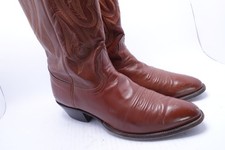 Vintage Nocona Cowboy Boots Mens Size 10.5 D Brown Leather Western Made in USA