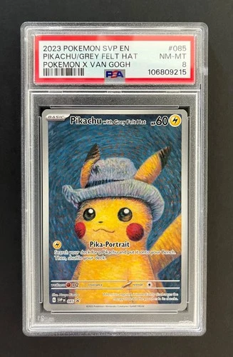 PSA 8 Pikachu With Grey Felt Hat 2023 Van Gogh Museum Black Star Promo SVP 085