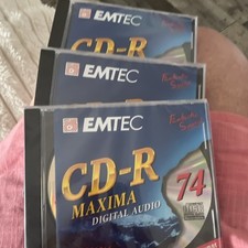 EMTEC CD-R Maxima 74 min Digital Audio Recordable For Music Only Jewel Case
