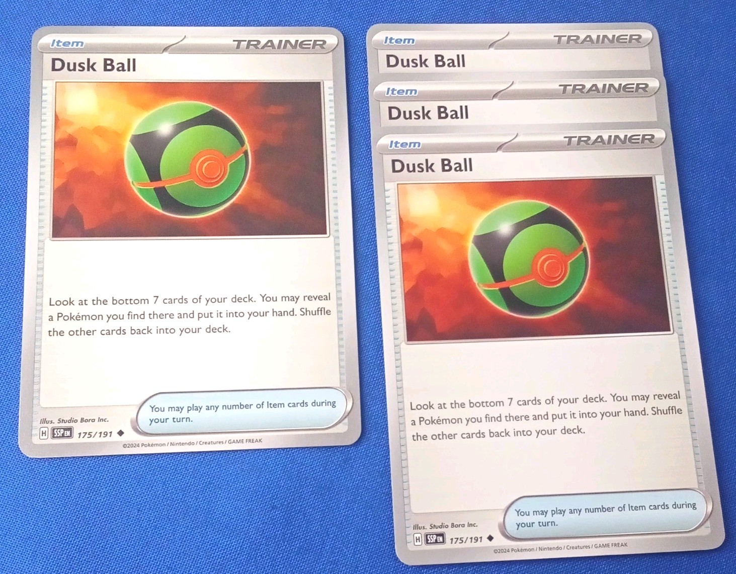 x4 Dusk Ball 175/191 Surging Sparks Pokemon Playset NM/M
