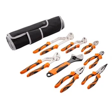 VEVOR 8-Piece Pliers Set, High Carbon Steel, 12"/10"/8" Groove Joint Pliers, 8" 